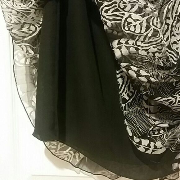 𝅺wd NY SILK REPEAT PLEAT FLOWY LINED SKIRT - Picture 4 of 4